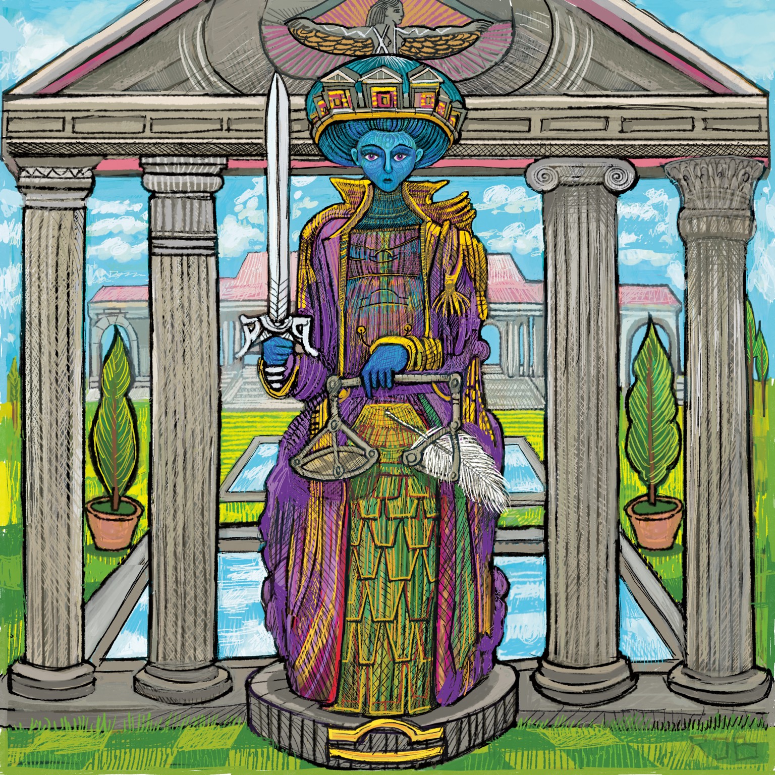 Justice from The Insight Tarot Deck