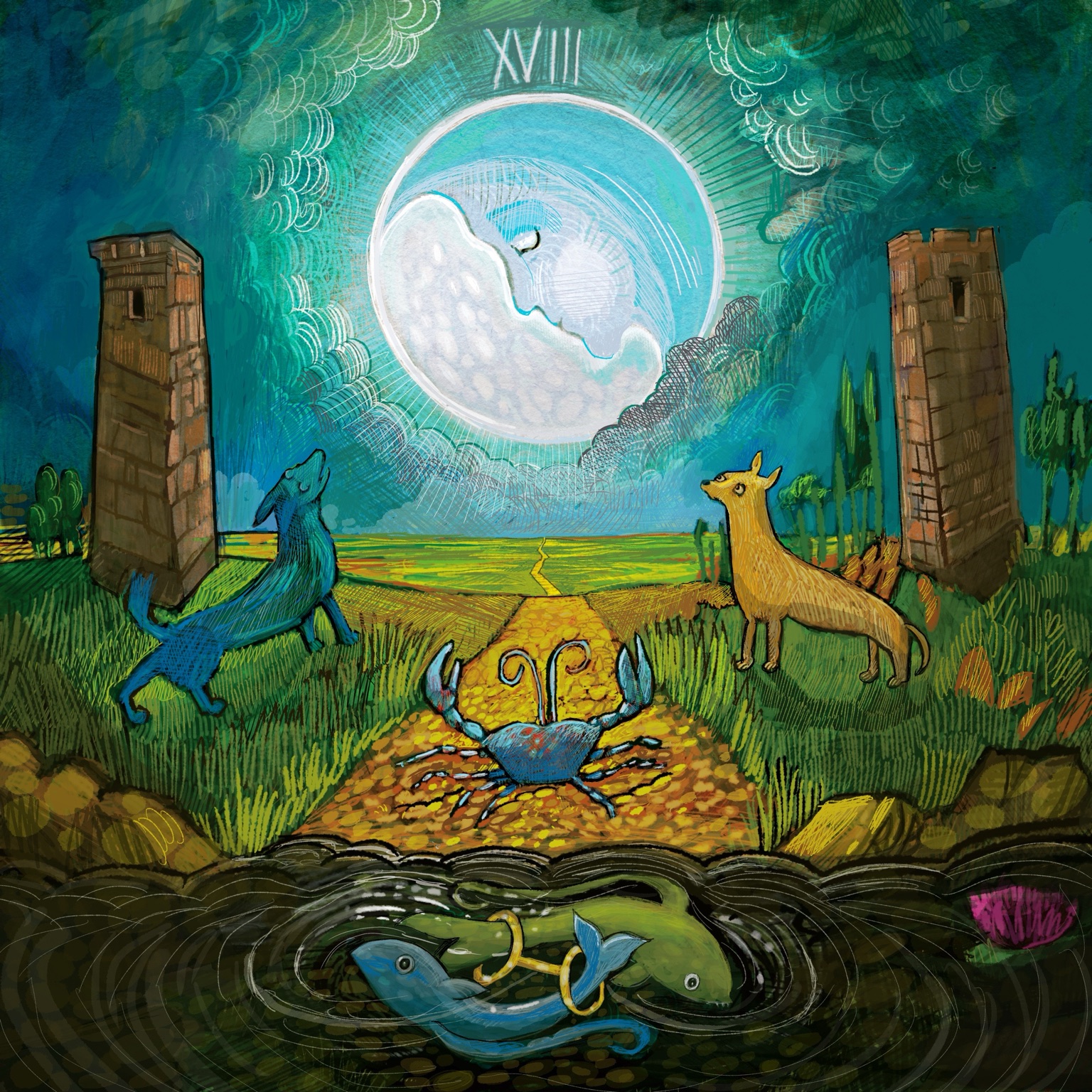 The Moon from The Insight Tarot Deck