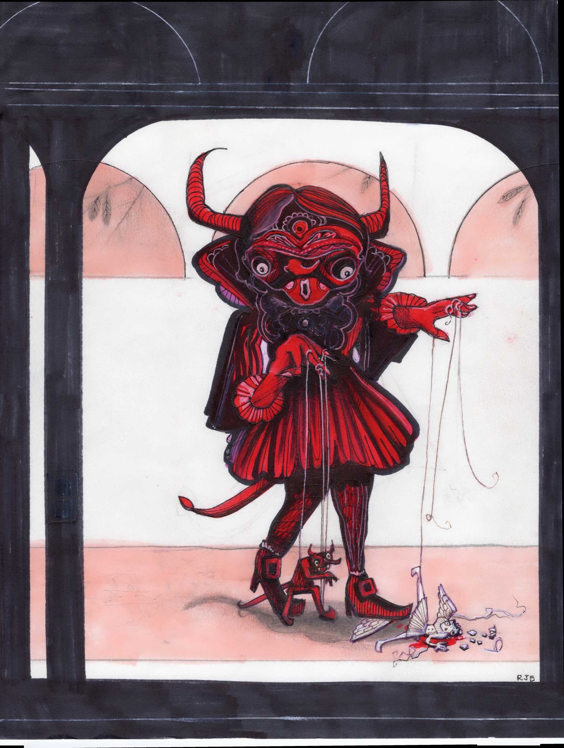 Oops — drawing by Richard J. Bailey